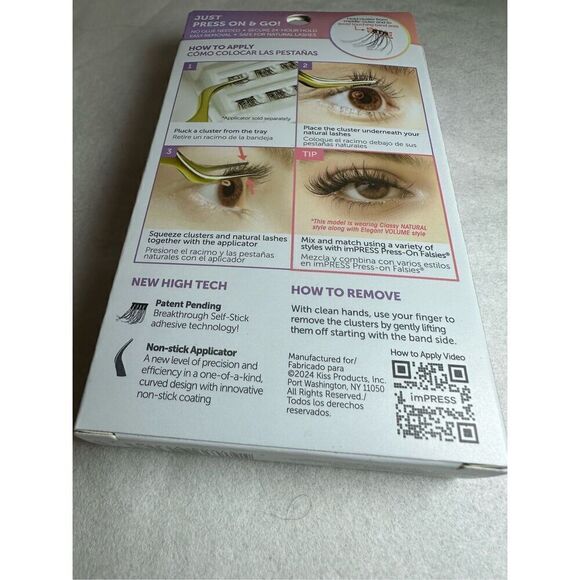 Kiss Impress Press-On Falsies Eyelash Clusters, Refined Edgy Wispy - Picture 3 of 4